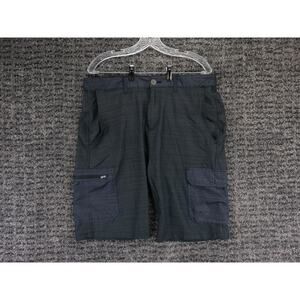 BKE Shorts Mens 35 (Tag 34) Black Gray Hybrid Cargo Stretch Casual Skate Beach